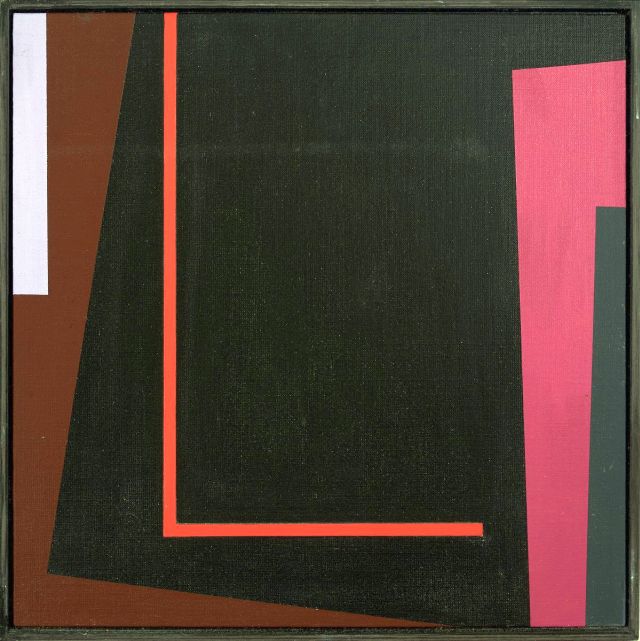 Helmut Senf, Ohne Titel (Insula), 1995, Acryl auf Holz, 57 x 56 cm gerahmt, © Der Künstler, VG Bild-Kunst Bonn, 2023, Repro: Thomas Häntzschel/nordlicht